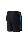 מכנס ספורט שורט 7 אינץ' צבע שחור ריצה גברים ניו באלאנס חדר כושר מנדף זיעה New Balance Accelerate 7In