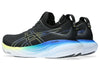 נעלי ריצה גברים אסיקס ג'ל נימבוס 25 צבע שחור/כחול/צהוב זוהר Asics GEL-NIMBUS 25