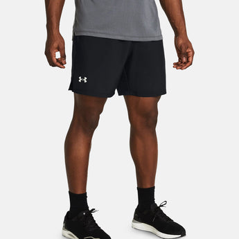 מכנס ריצה גברים שחור אנדר ארמור באורך 7 אינץ' מנדף זיעה Under Armour Launch Unlined 7