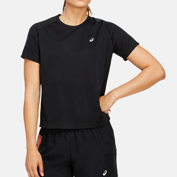 חולצת ספורט נשים אסיקס חולצת ריצה לנשים ICON קצרה מבית ASICS