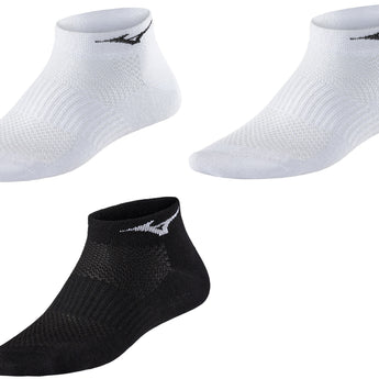 Mizuno Unisex Training Mid 3p Socks גרבי ספורט וריצה יוניסקס מיזונו גרביים נסתרות חצאיות מארז שלישיה קצרות צבע שחור/לבן/לבן