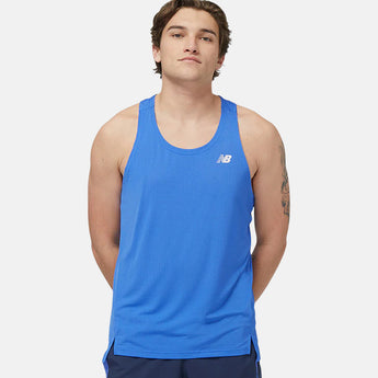 גופיית ריצה לגברים צבע כחול ניו באלאנס New Balance Accelerate Singlet