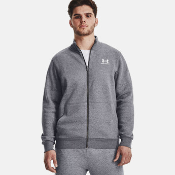 סווטשירט לגברים אנדר ארמור צבע אפור ז'קט גברים פוטר Under Armour Essential Flc Track Jacket
