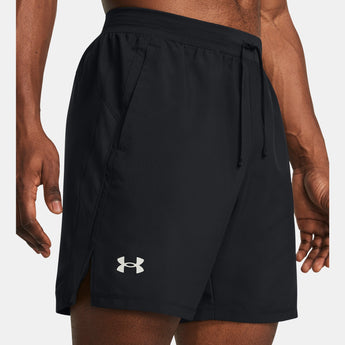 מכנס ריצה גברים שחור אנדר ארמור באורך 7 אינץ' מנדף זיעה Under Armour Launch Unlined 7