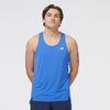 גופיית ריצה לגברים צבע כחול ניו באלאנס New Balance Accelerate Singlet