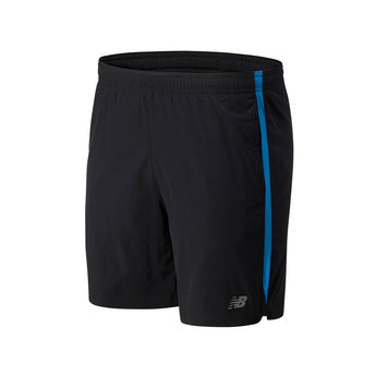 מכנס ספורט שורט 7 אינץ' צבע שחור ריצה גברים ניו באלאנס חדר כושר מנדף זיעה New Balance Accelerate 7In