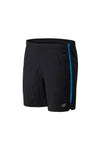 מכנס ספורט שורט 7 אינץ' צבע שחור ריצה גברים ניו באלאנס חדר כושר מנדף זיעה New Balance Accelerate 7In
