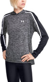 חולצת ספורט מנדף זיעה שרוול קפוצ'ון ארוך נשים ריצה צבע אפור אימון נשים אנדר ארמור Under Armour Tech Twist Graphic Hoodie