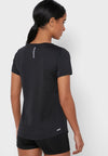 חולצת ספורט לנשים שרוול קצר צבע שחור (מידות M-L) חולצת ריצה ניו באלאנס New Balance Accelerate