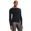 חולצת ריצה ספורט נשים מנדף זיעה שרוול ארוך צבע שחור (מידות XS-LG) אנדר ארמור Under Armour HeatGear
