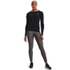 חולצת ריצה ספורט נשים מנדף זיעה שרוול ארוך צבע שחור (מידות XS-LG) אנדר ארמור Under Armour HeatGear