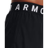 Under Armour Play Up 5in Shorts מכנס ספורט נשים אנדר ארמור הליכה חדר כושר ריצה נשים צבע שחור אנדר ארמור מנדפת זיעה