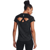 חולצת ריצה נשים אנדר ארמור מנדף זיעה צבע שחור אימון נשים Under Armour Streaker Jacquard